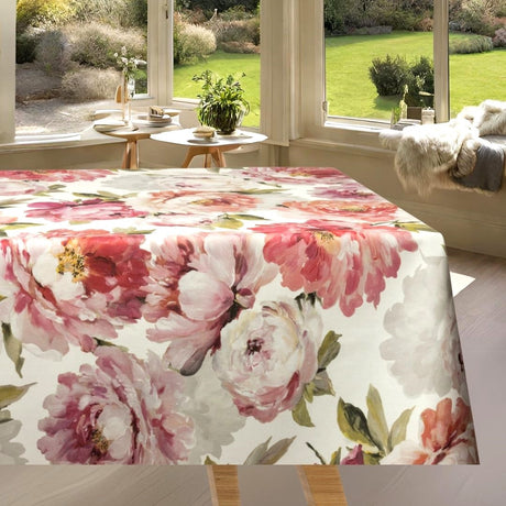 Un Paradiso di Peonie Blanco – Tekstilvoksdug med bonderoseblomster, miljø