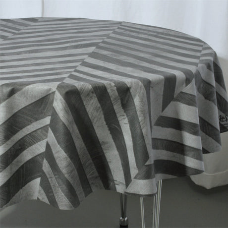 Zigzak Graytone – Susanne Schjerning tekstilvoksdug med skridsikker bagside, rund